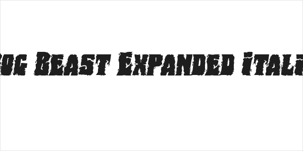 Bog Beast Expanded Italic Logo