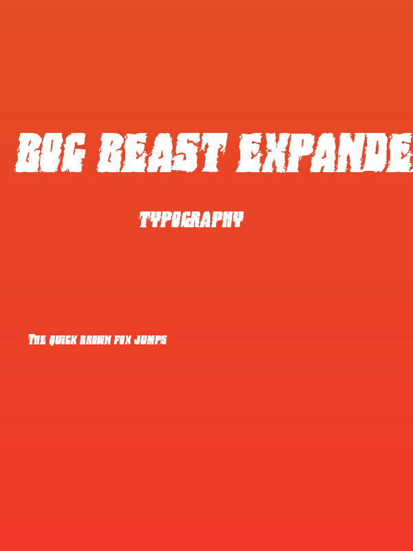 Bog Beast Expanded Italic Poster
