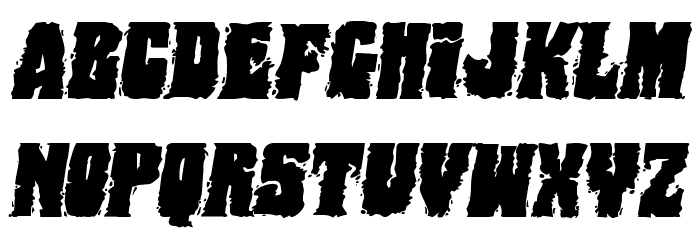 Bog Beast Expanded Italic Font LOWERCASE