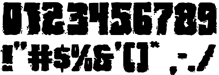Bog Beast Expanded Font OTHER CHARS