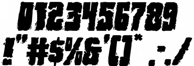 Bog Beast Italic Font OTHER CHARS
