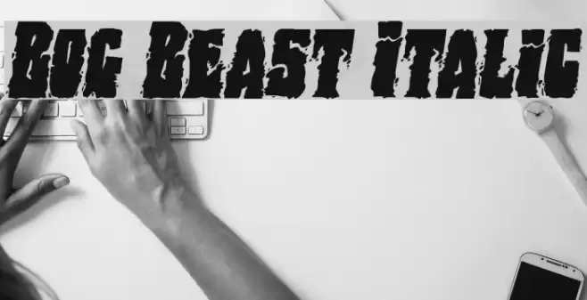 Bog Beast Italic Font examples