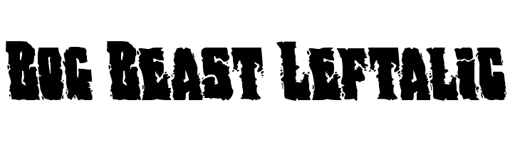 Bog Beast Leftalic  नि: शुल्क फ़ॉन्ट्स डाउनलोड