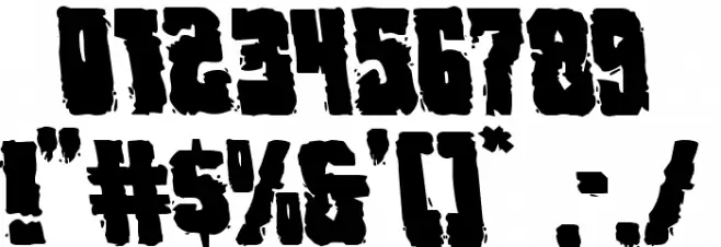 Bog Beast Leftalic Font OTHER CHARS