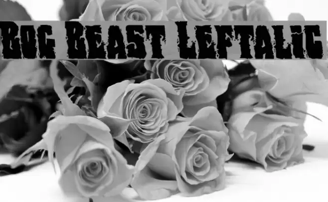 Bog Beast Leftalic Font examples