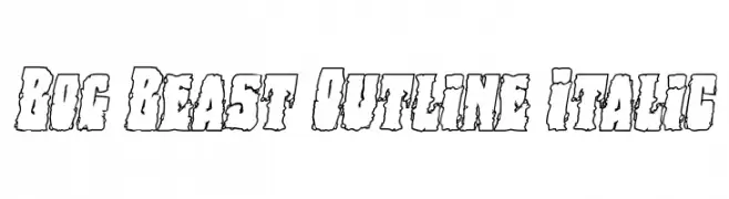 Bog Beast Outline Italic  تنزيل الخطوط
