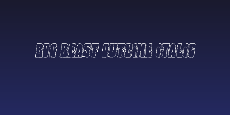 Bog Beast Outline Italic Social Header