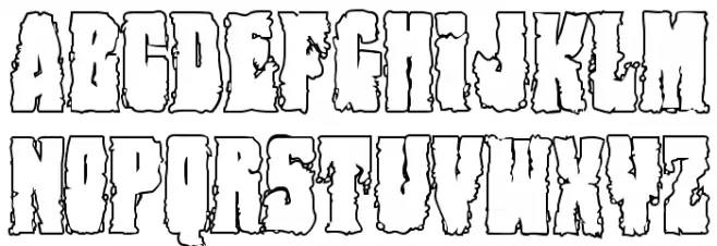 Bog Beast Outline Polices MAJUSCULES