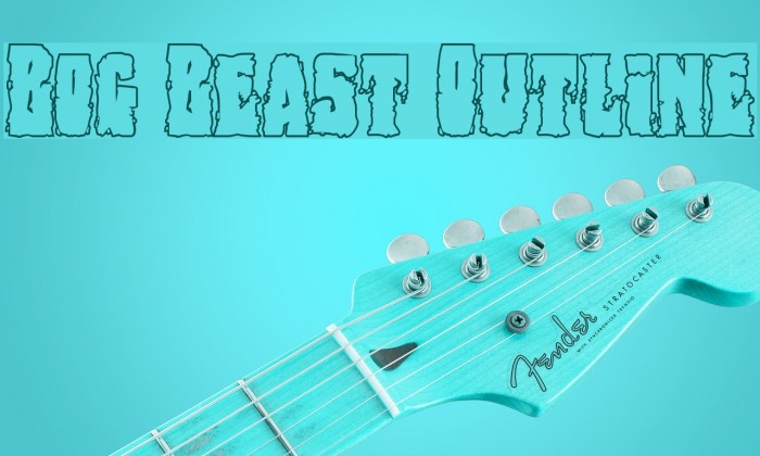 Bog Beast Outline Font examples