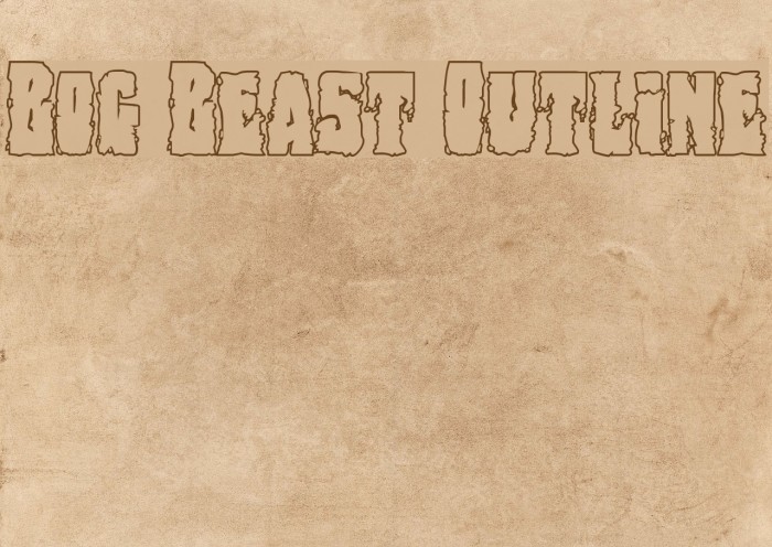 Bog Beast Outline Font examples