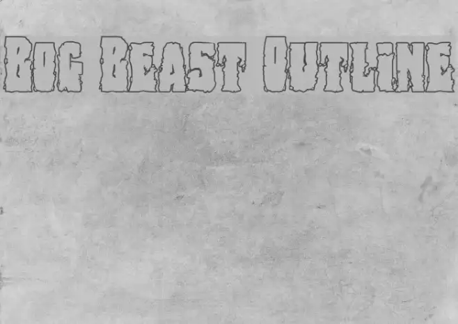 Bog Beast Outline Example 3