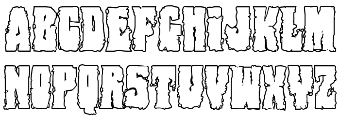 Bog Beast Outline Font LOWERCASE