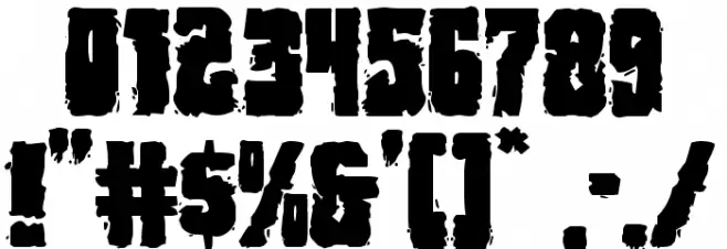 Bog Beast Regular フォント その他の文字