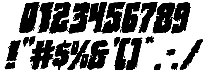 Bog Beast Rotatalic Font OTHER CHARS