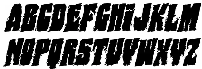 Bog Beast Rotatalic Font Litere mari