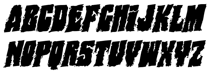 Bog Beast Rotatalic Font LOWERCASE