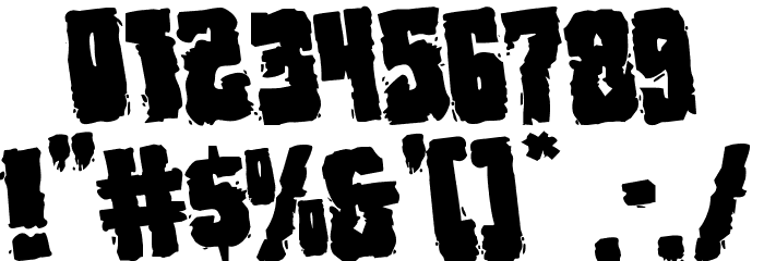 Bog Beast Rotated Font OTHER CHARS