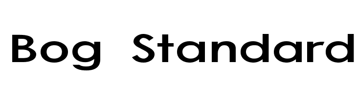 Bog Standard Font