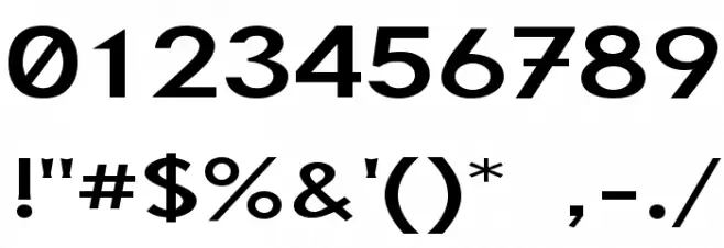 Bog Standard Font OTHER CHARS