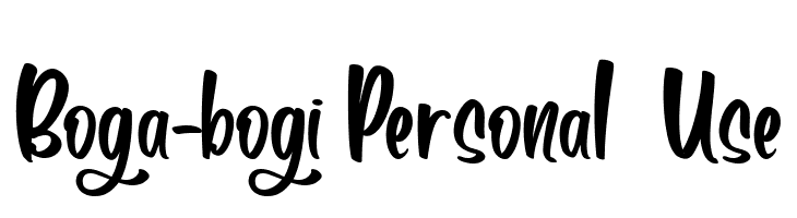 Boga-bogi Personal  Use  नि: शुल्क फ़ॉन्ट्स डाउनलोड