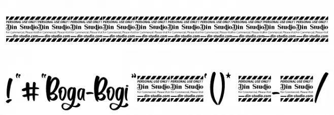 Boga-bogi Personal  Use Font OTHER CHARS
