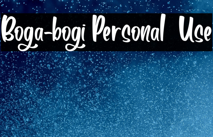 Boga-bogi Personal  Use Example 2