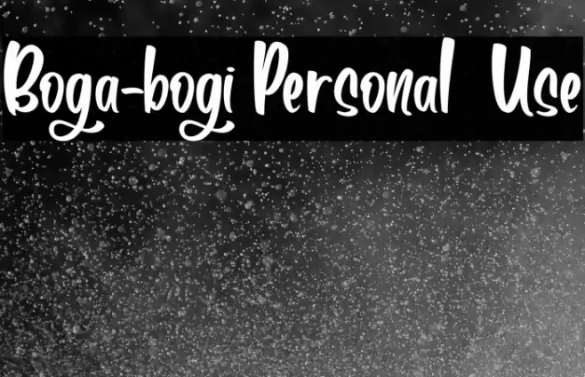 Boga-bogi Personal  Use Font examples