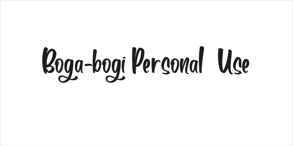 Boga-bogi Personal  Use Logo