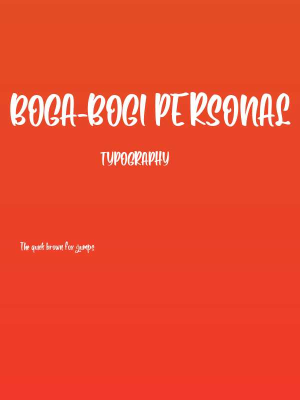 Boga-bogi Personal  Use Poster