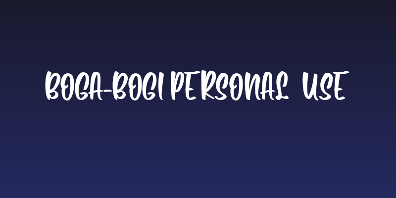 Boga-bogi Personal  Use Social Header