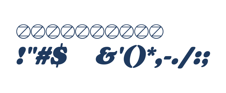 Bogart Trial Black Italic Other Characters