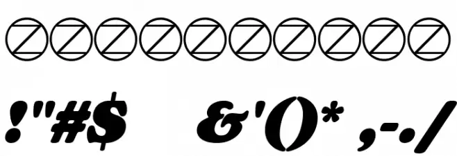 Bogart Trial Black Italic Font OTHER CHARS