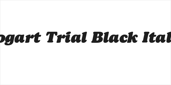 Bogart Trial Black Italic Logo
