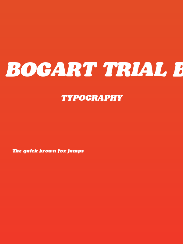 Bogart Trial Black Italic Poster