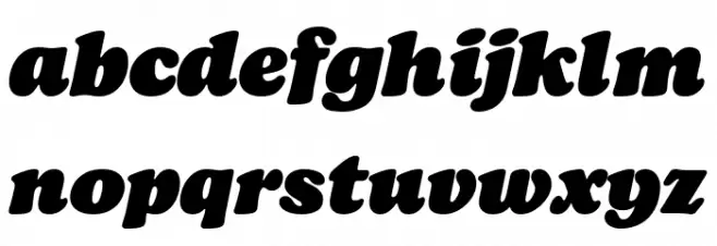 Bogart Trial Black Italic फ़ॉन्ट लोअरकेस
