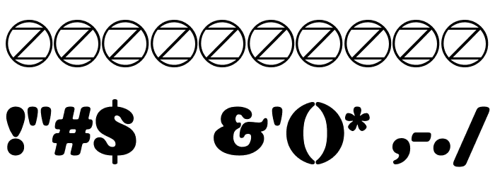 Bogart Trial Black Font OTHER CHARS