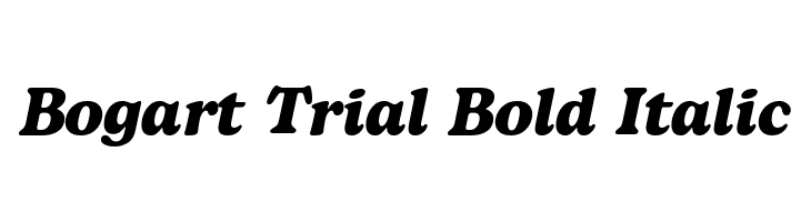 Bogart Trial Bold Italic  font caratteri gratis