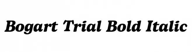 Bogart Trial Bold Italic  Frei Schriftart Herunterladen