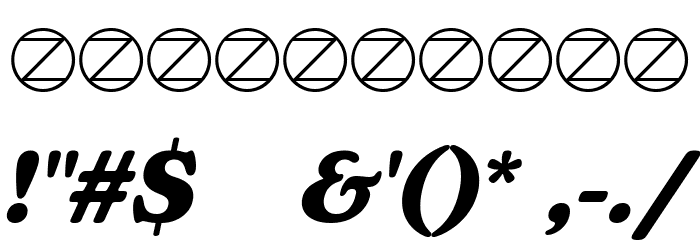 Bogart Trial Bold Italic Font OTHER CHARS