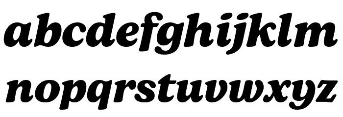 Bogart Trial Bold Italic Font LOWERCASE