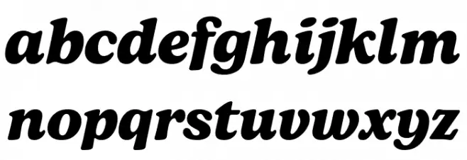 Bogart Trial Bold Italic Font LOWERCASE