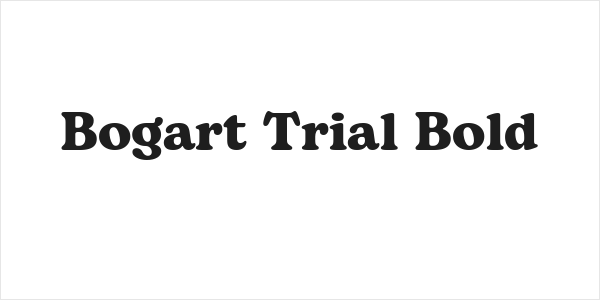 Bogart Trial Bold Logo