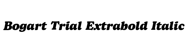 Bogart Trial Extrabold Italic  フリーフォントのダウンロード