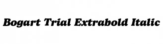 Bogart Trial Extrabold Italic  Descarca Fonturi Gratis