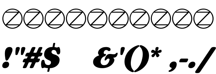 Bogart Trial Extrabold Italic Font OTHER CHARS