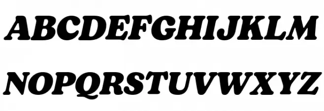 Bogart Trial Extrabold Italic Caratteri MAIUSCOLE