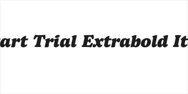 Bogart Trial Extrabold Italic Logo