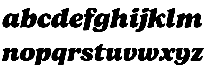 Bogart Trial Extrabold Italic Font LOWERCASE