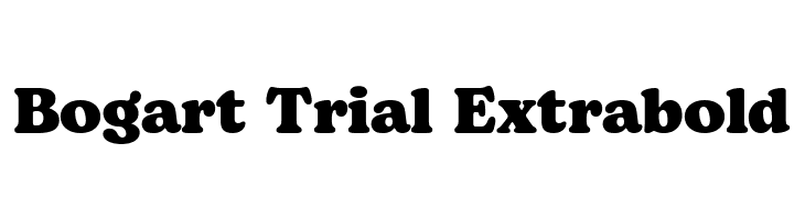 Bogart Trial Extrabold  font caratteri gratis