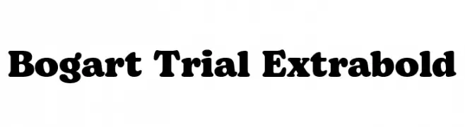 Bogart Trial Extrabold  Frei Schriftart Herunterladen
